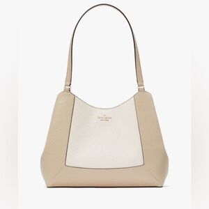 Kate Spade Lena colorblock large triple compartment shoulder bag.